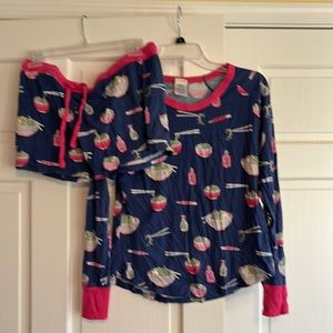 Ramen themed short pj set